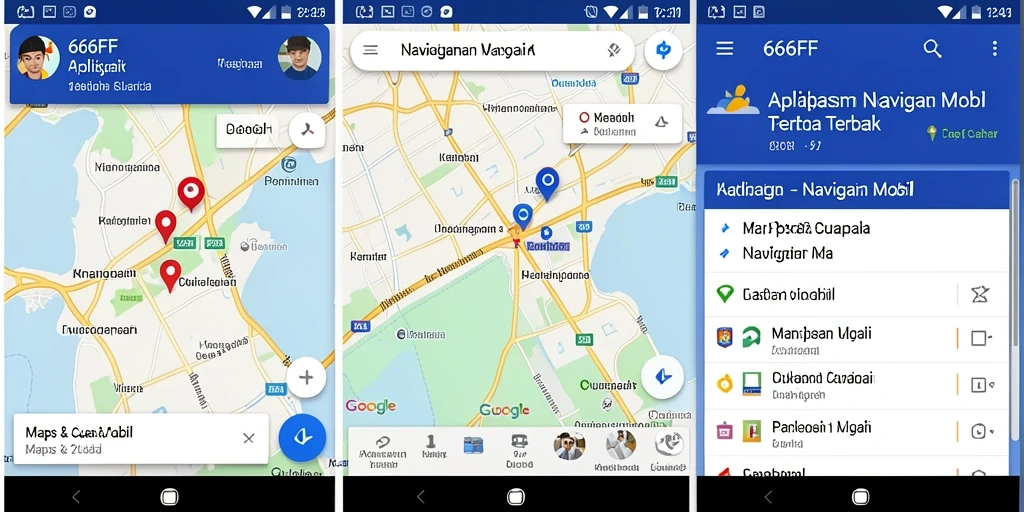 Tampilan utama 666FF dengan fitur navigasi dan cuaca.