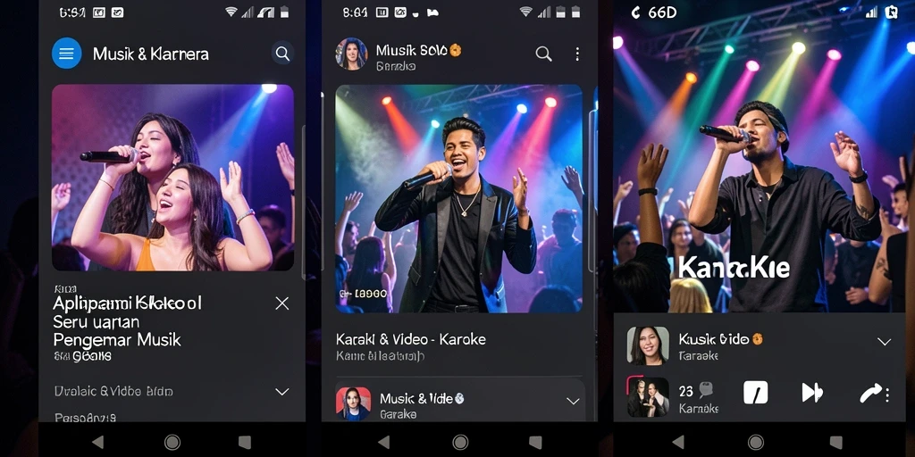 Antarmuka aplikasi 66D yang intuitif untuk karaoke.
