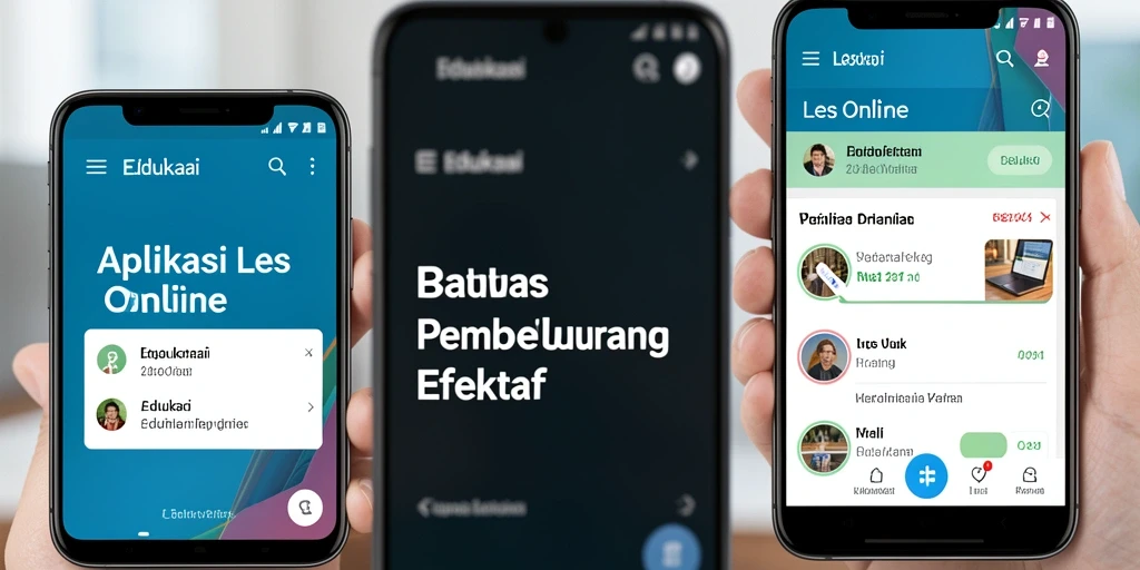 Tampilan antarmuka intuitif aplikasi Les Online 8364.