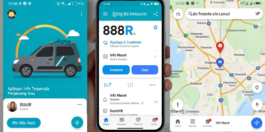 Tampilan antar muka aplikasi 888R yang informatif dan user-friendly.