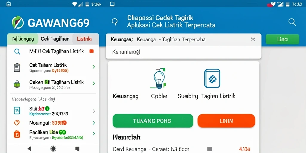 Antarmuka GAWANG69 untuk cek tagihan listrik yang simpel dan efisien.