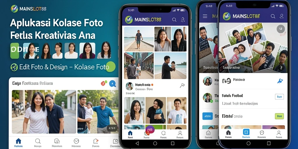 Antarmuka aplikasi Kolase Foto MAINSLOT88 yang intuitif dan menarik.