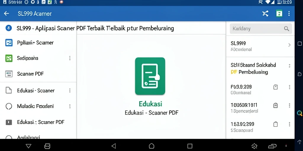 Tampilan antarmuka sederhana aplikasi SL999 untuk Scanner PDF.