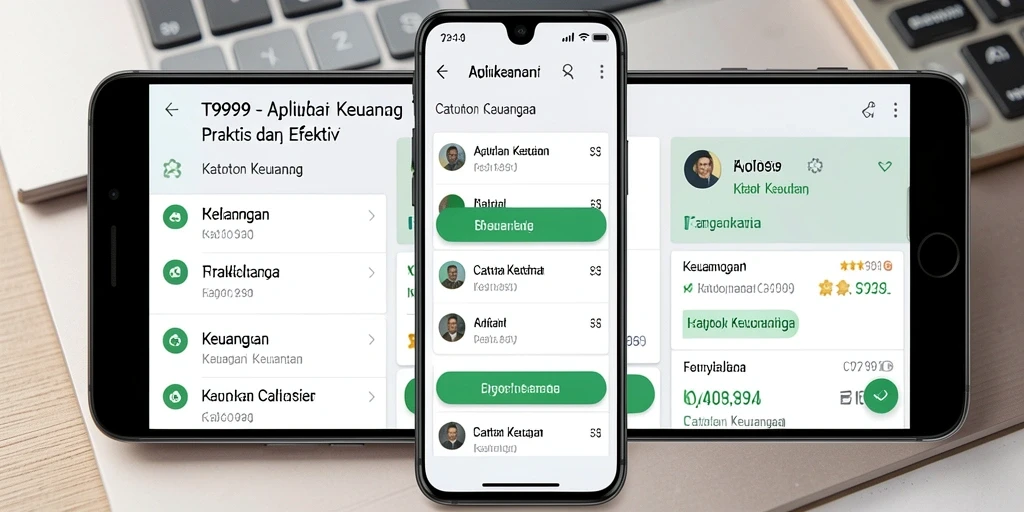 Screenshot antarmuka aplikasi Catatan Keuangan T9999 yang intuitif dan efektif.